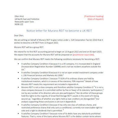 Complex Case Letter